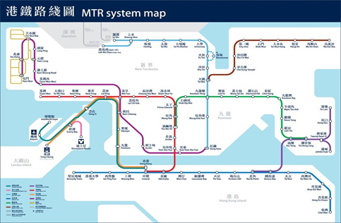 MTR system map