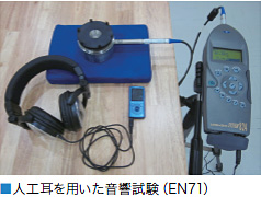 人工耳を用いた音響試験（EN71）